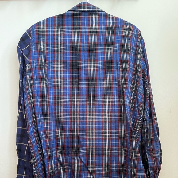 ZARA Two-Tone Plaid Button-up - Picture 4 of 7